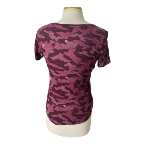 ATM Anthony Thomas Melillo V-Neck Pink Camo Tee - Picture 2 of 4